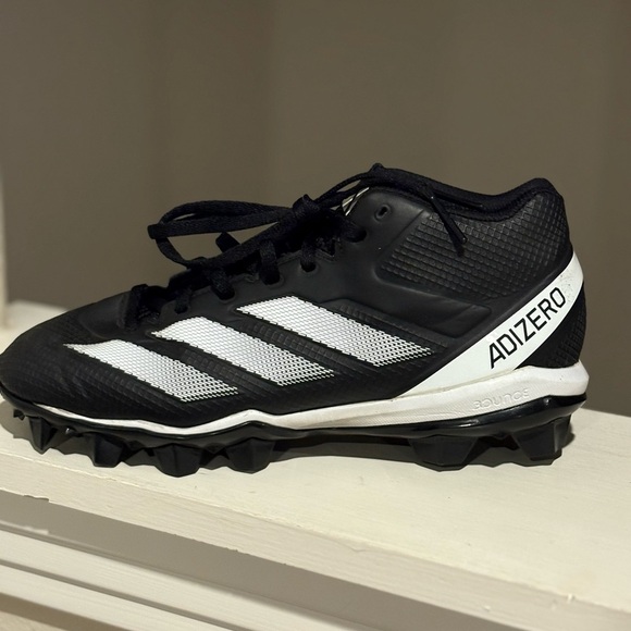 Adidas Adizero Impact.2 Youth Size 5.5 Black White Football Cleats IF5108 - Picture 4 of 10